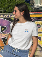 T-shirt brodé Claquette chaussette